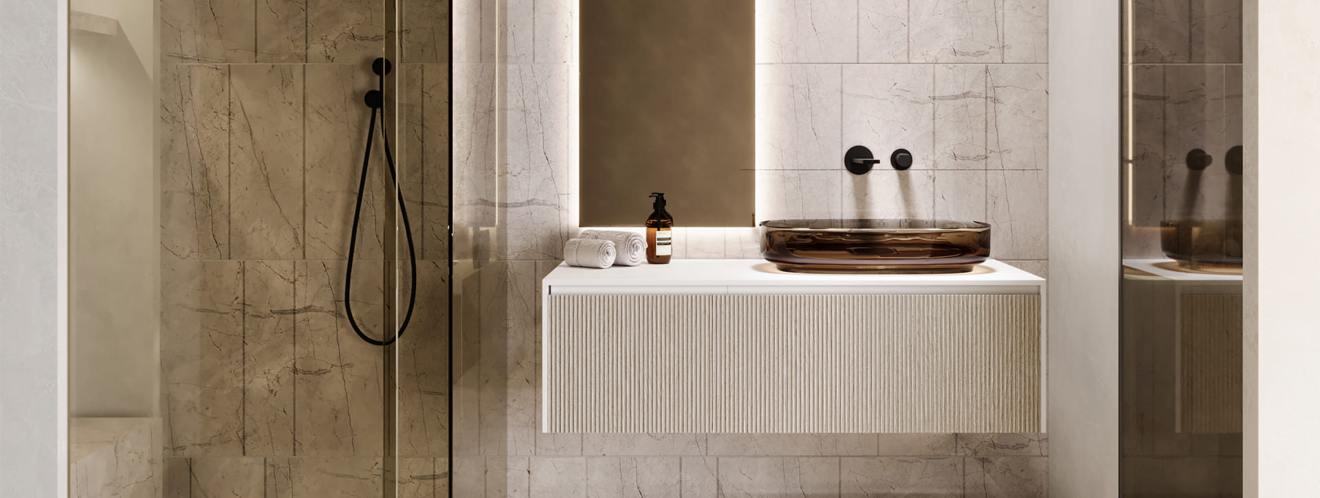 render 3D per l'arredo bagno
